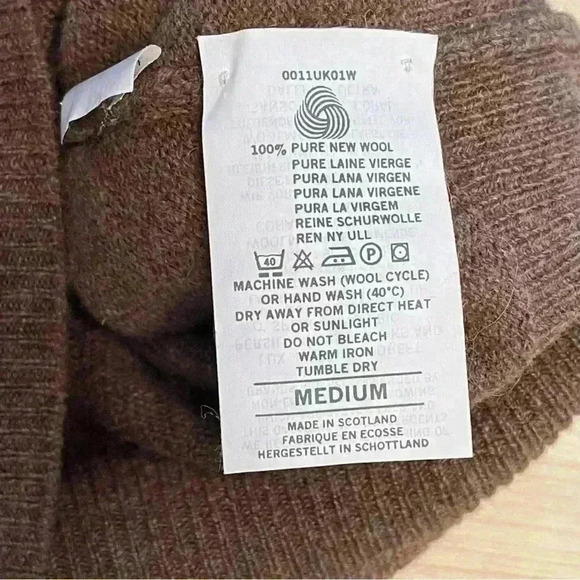 MORIARTY'S Gap of Dunloe, Ireland Brown V-neck Sweater Wool SZ MED Well Made - Picture 7 of 9